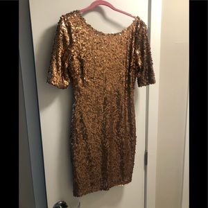 Gold Sequin Cocktail Dress